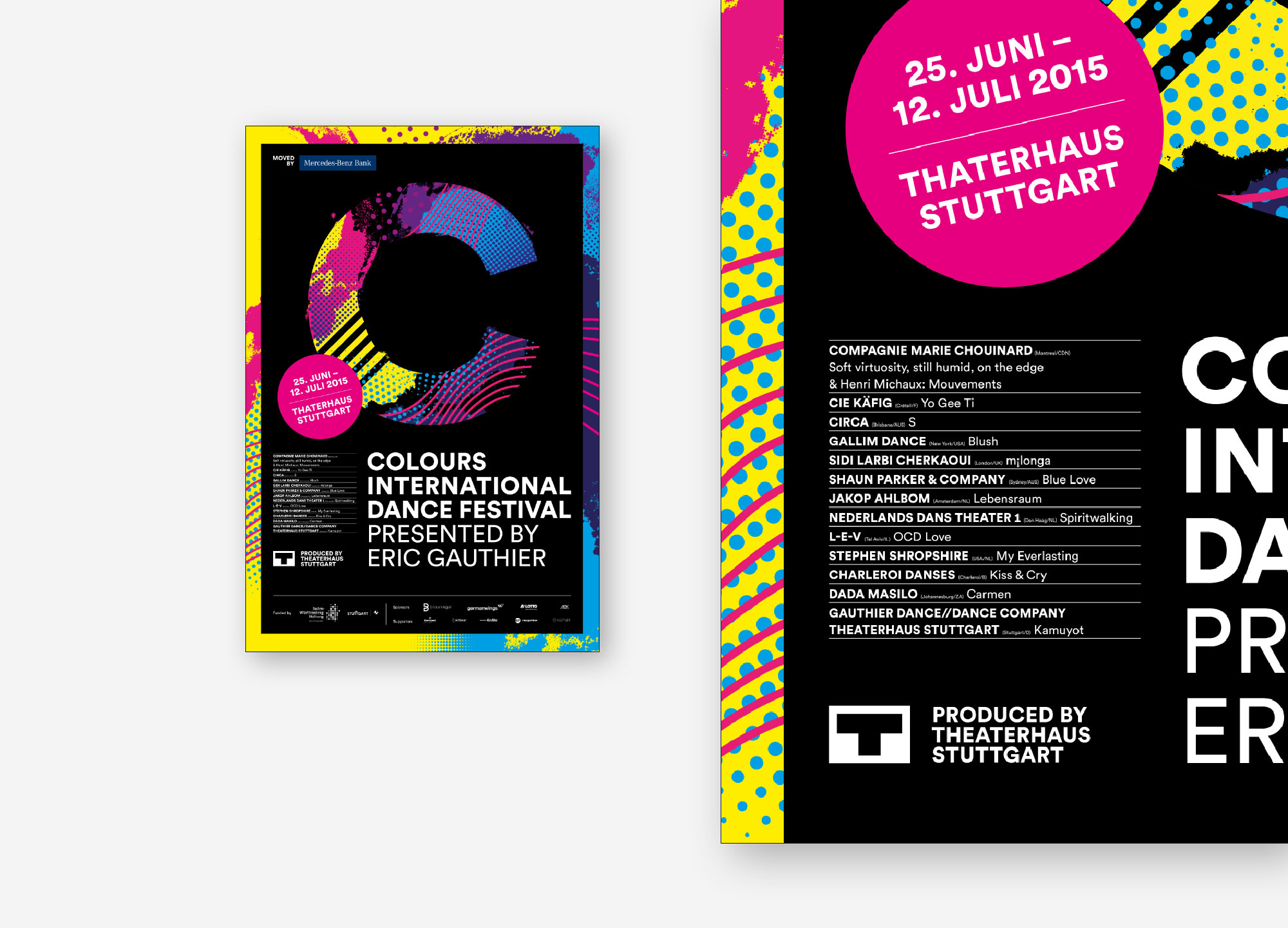 75a aus Stuttgart entwickelt das Corporate Design des Colours International Dance Festival 2015 presented by Eric Gauthier