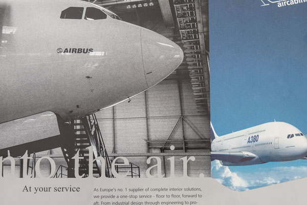 75a gestaltet Flyer für Airbus Aircabin Deutschland