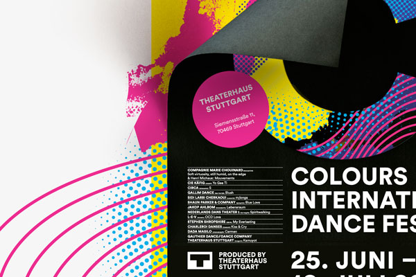 75a aus Stuttgart entwickelt das Corporate Design des Colours International Dance Festival 2015 presented by Eric Gauthier