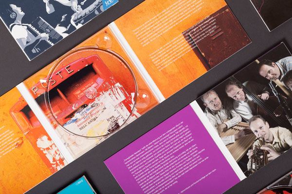 75a entwickelt das Corporate Design und gestaltet alle Cover der Musikproduktionen von jawo records