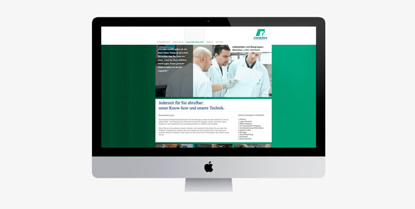 Für Rinklin Elektronik aus Neuffen entwickelte 75a die neue Website