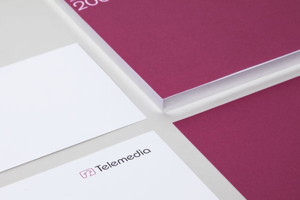 75a gestaltet die Geschäftsausstattung der telemedia GmbH